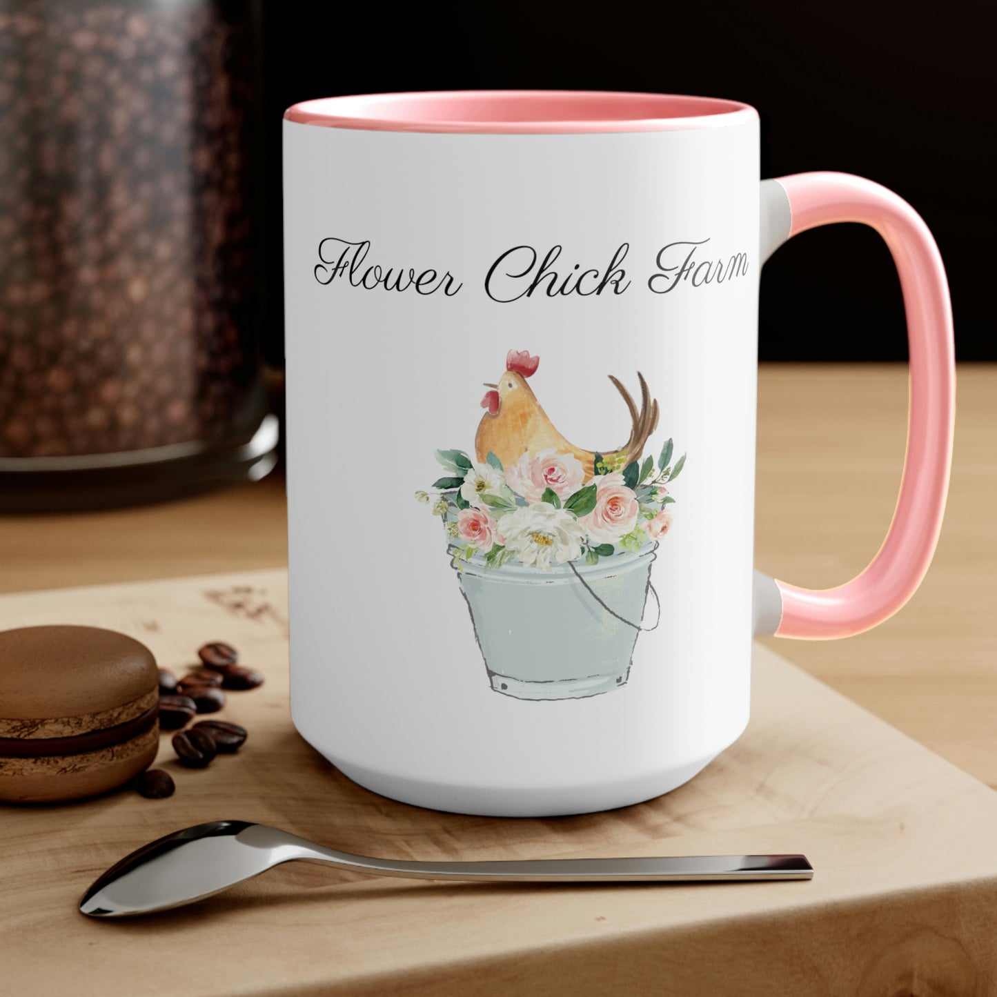 Two-Tone Coffee Mugs, 15oz